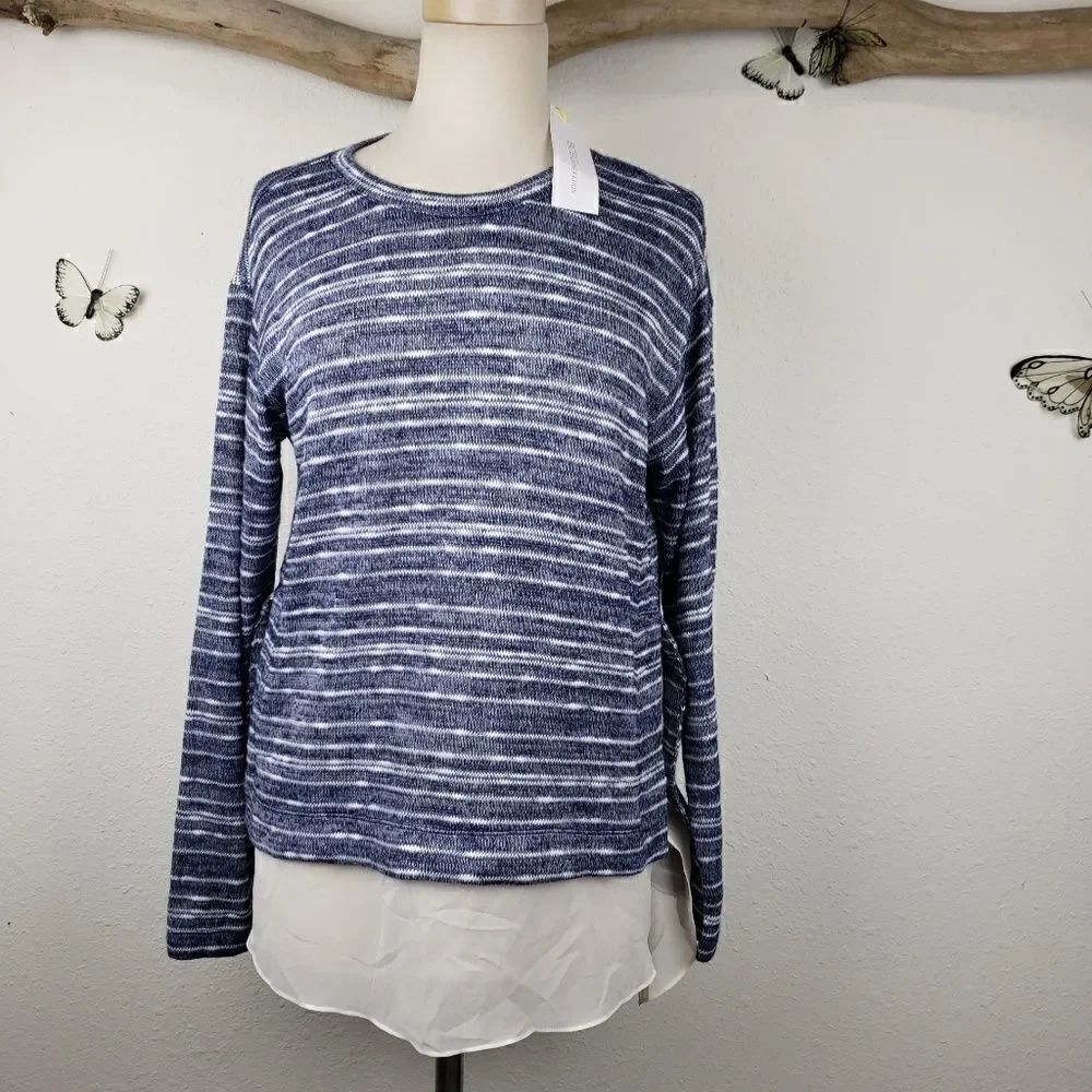 Bcbgenerationโstripedย fauxโlayeredโtunic